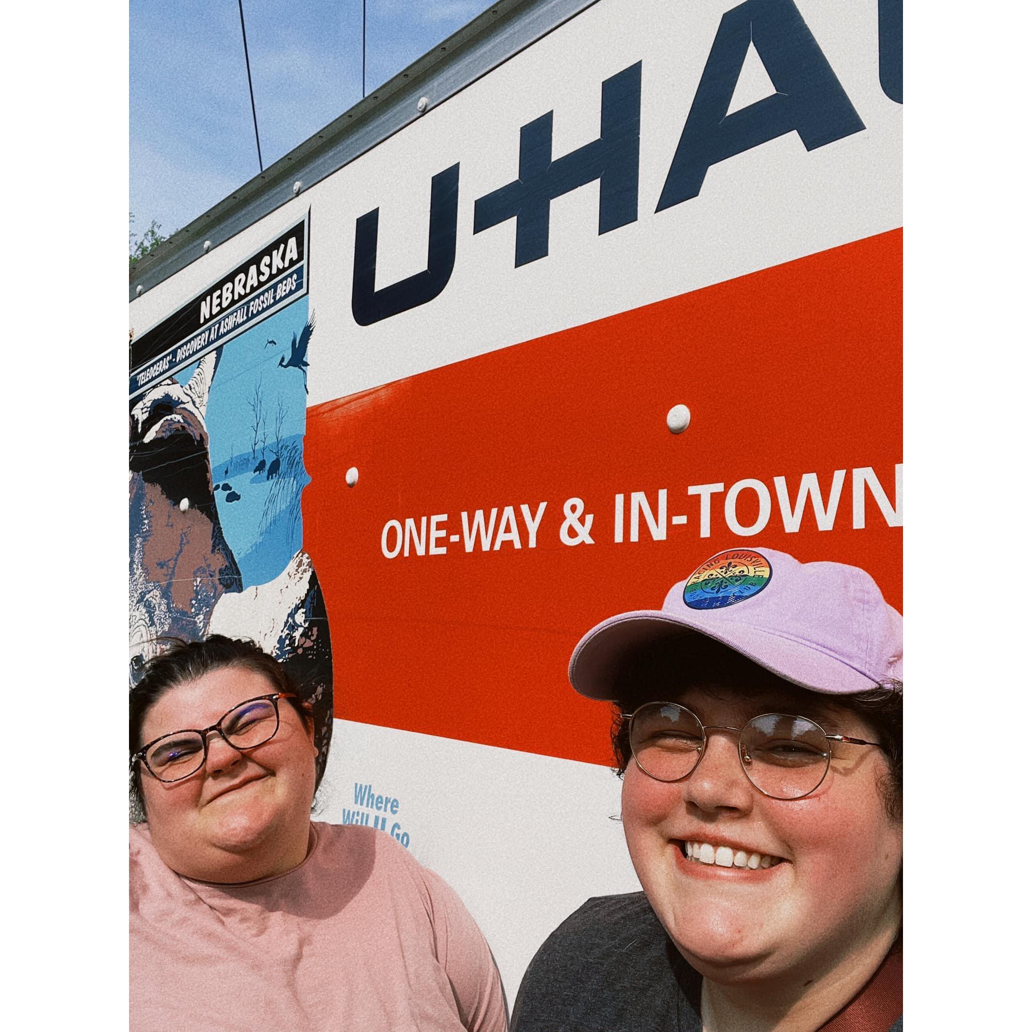 The day Jess moved in, and the obligatory U-Haul photo.