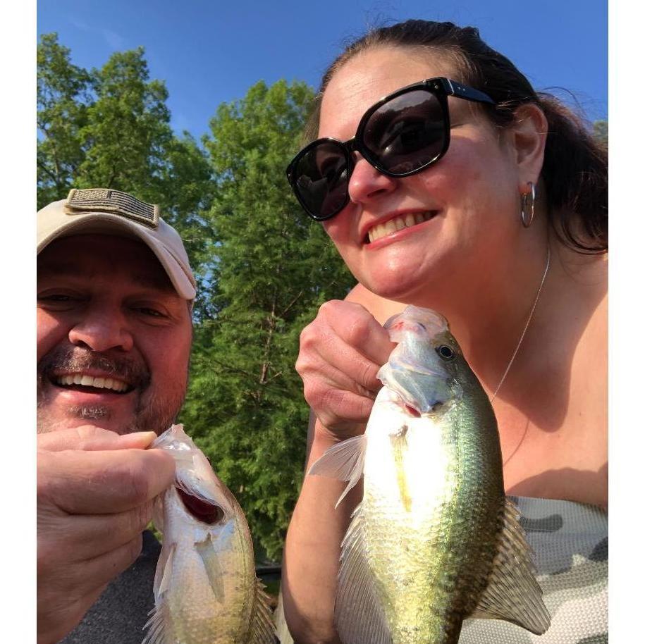 Fishing in the family lake in Mississippi.