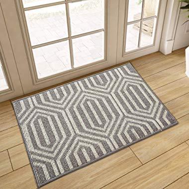 Indoor Doormat, Non Slip Absorbent Resist Dirt Entrance Rug, 24”x36” Machine Washable Low-Profile Inside Floor Door Mat