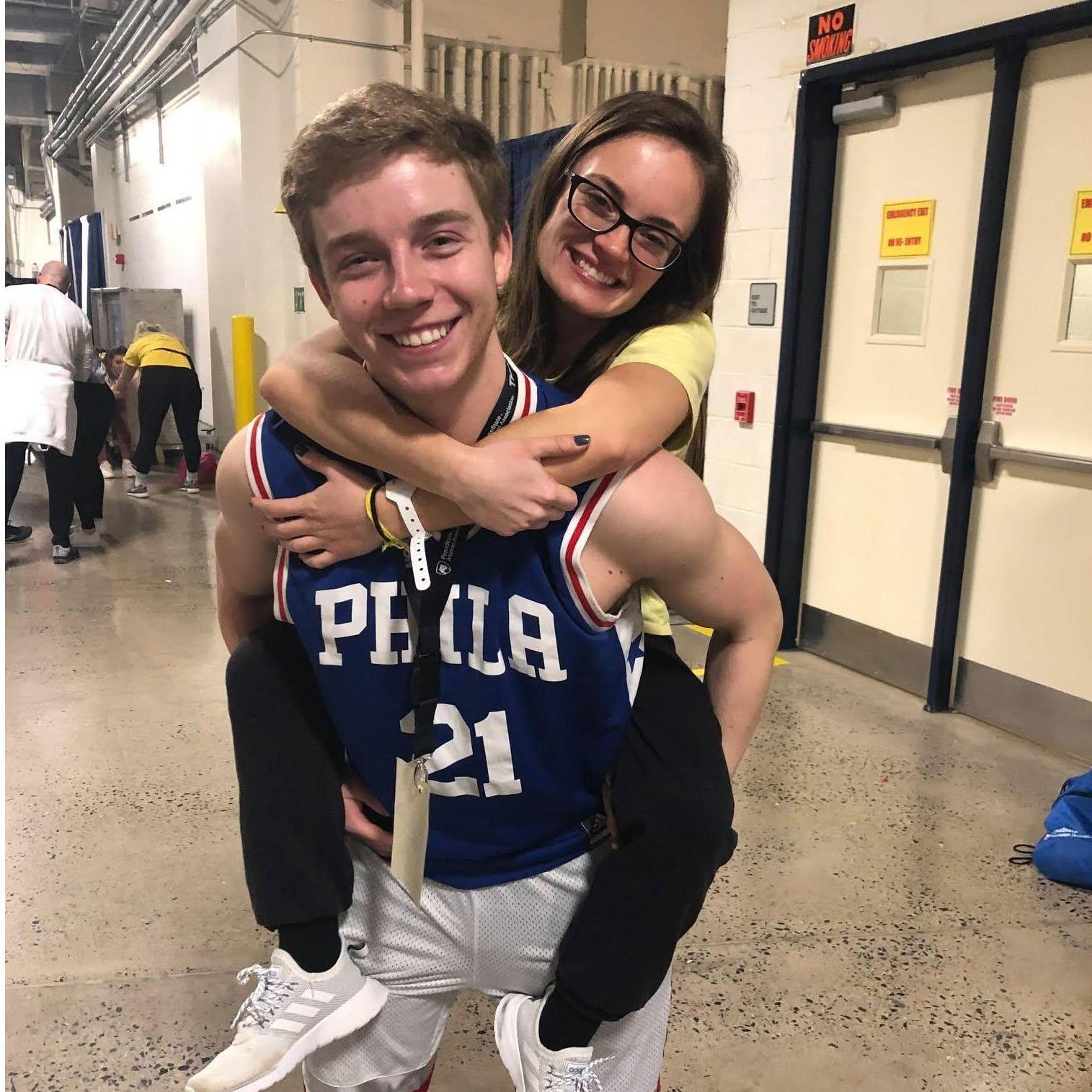 Kyle supporting Mal as a dancer in THON 2020