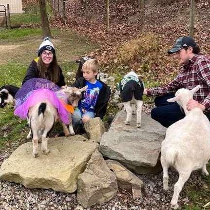 Dylan and Hannah at the Goat Farm with Hannah`s Siblings On October 30th 2022!