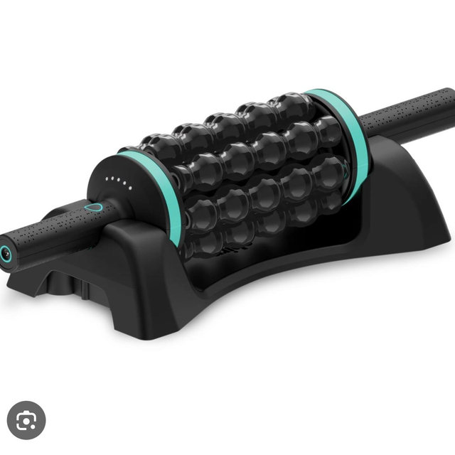 Rolling Percussive Massager, Percussive Therapy, Whole Body Relief, Deep Tissue and Muscle Recovery, Hands-Free Base