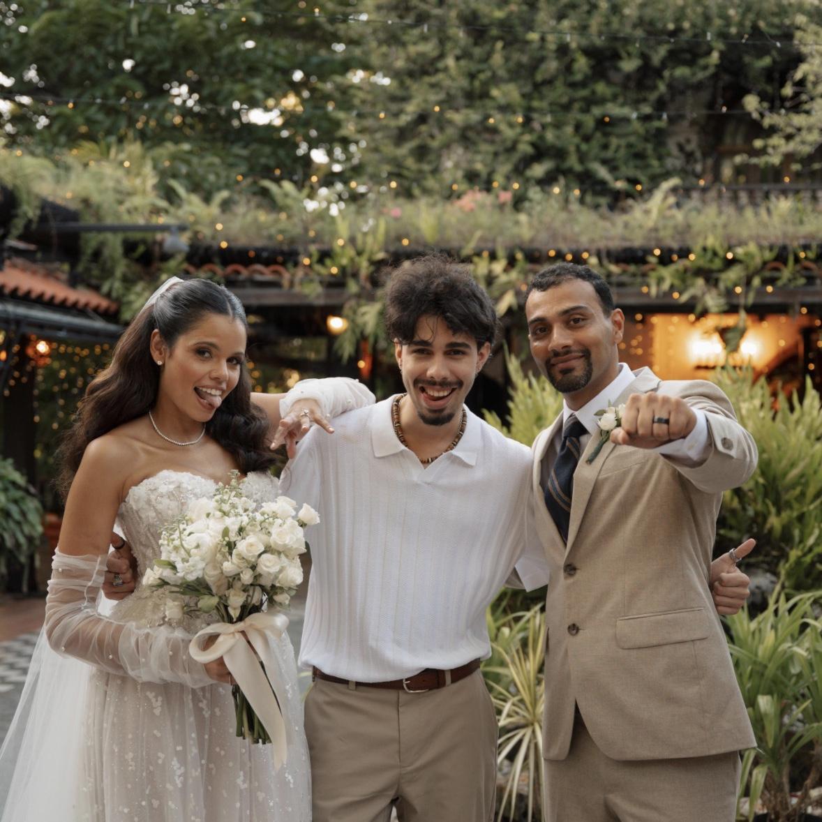 Brother of the bride, with bride and groom!