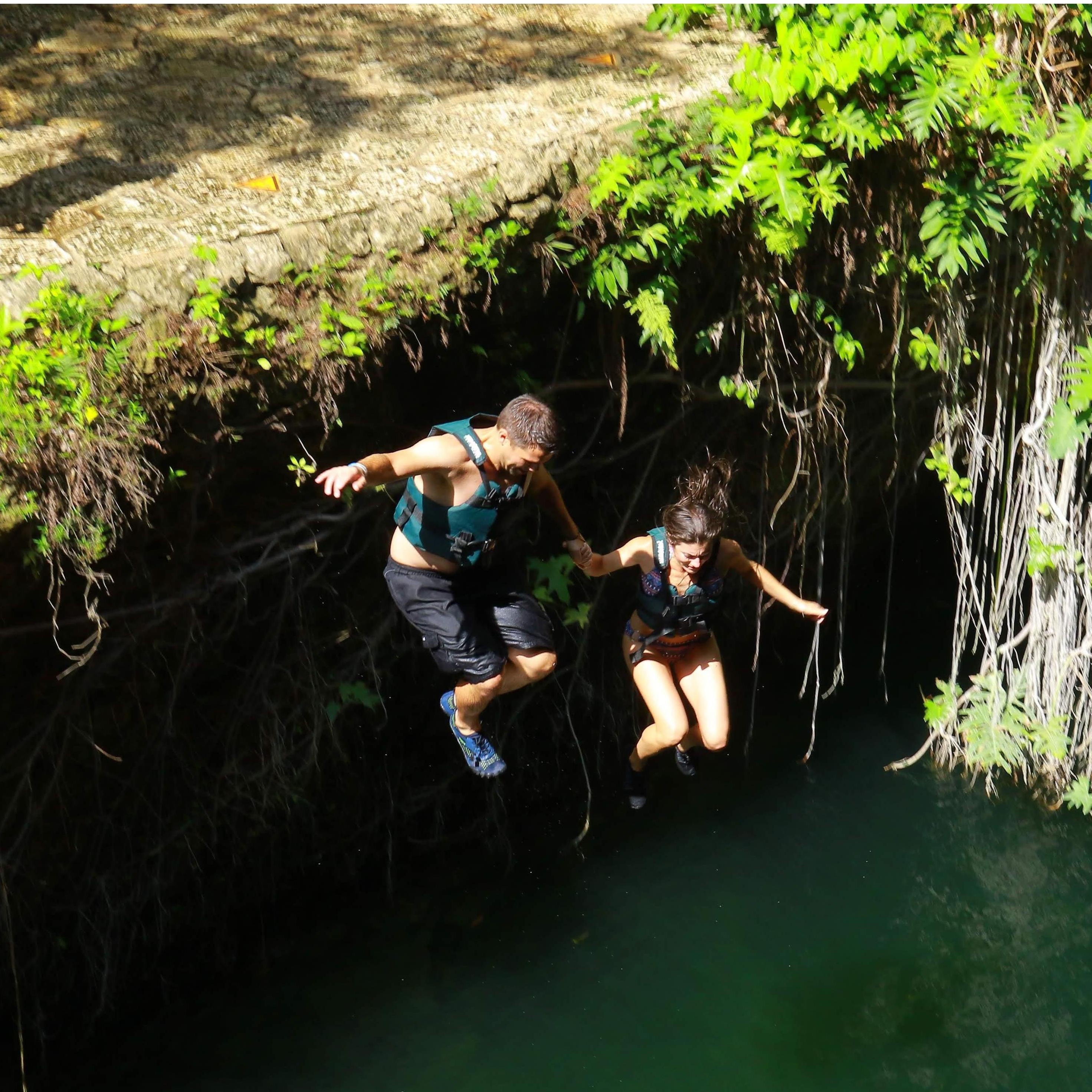 Taking a leap of faith together!
Exploring cenotes in Mexico