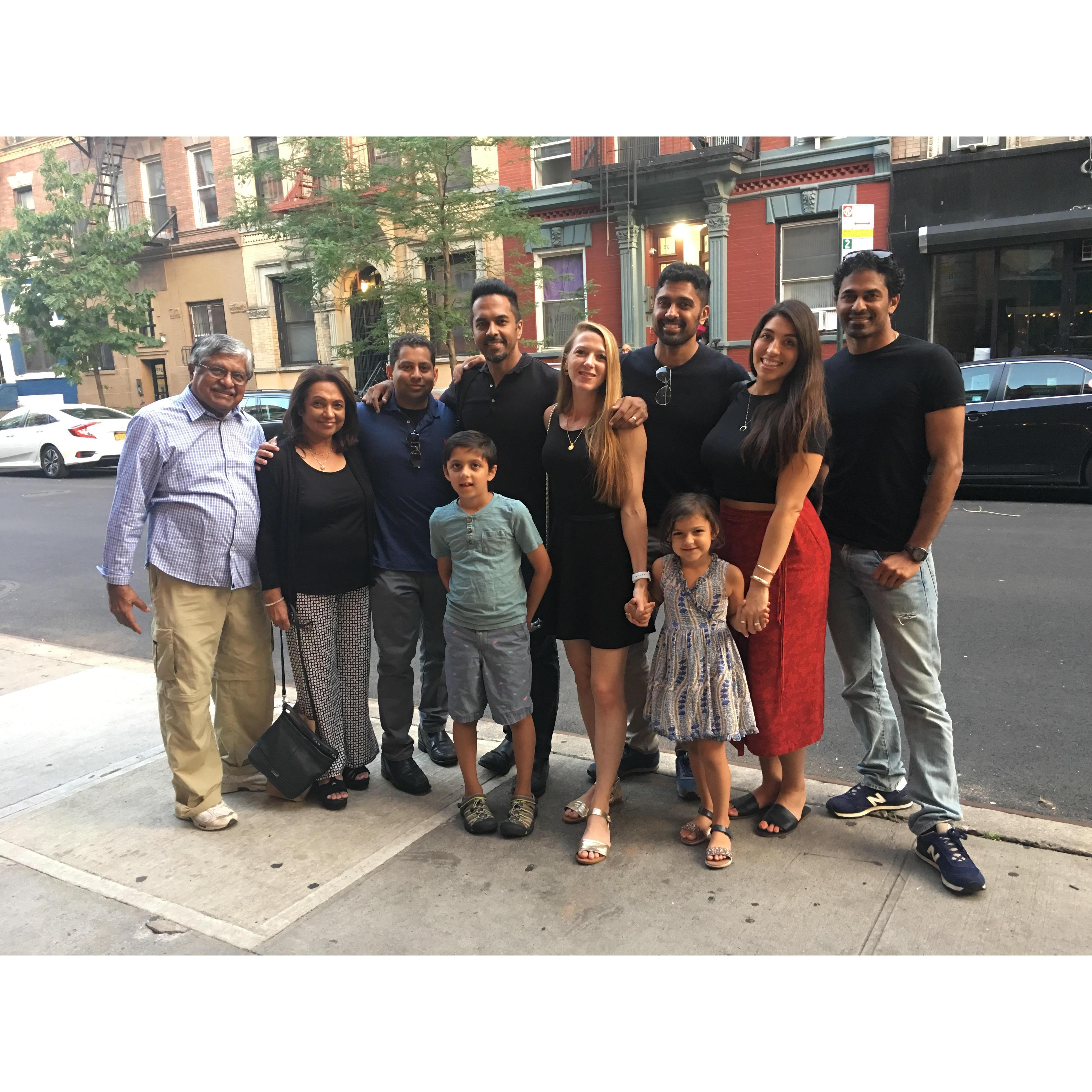 Family photo in New York