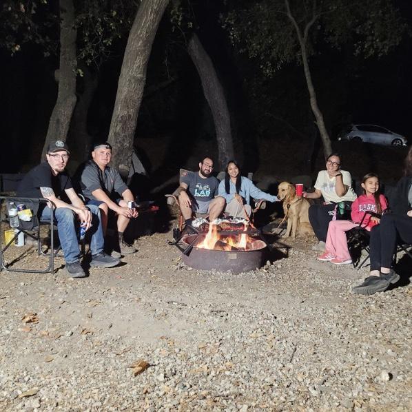Camping with friends and coworkers