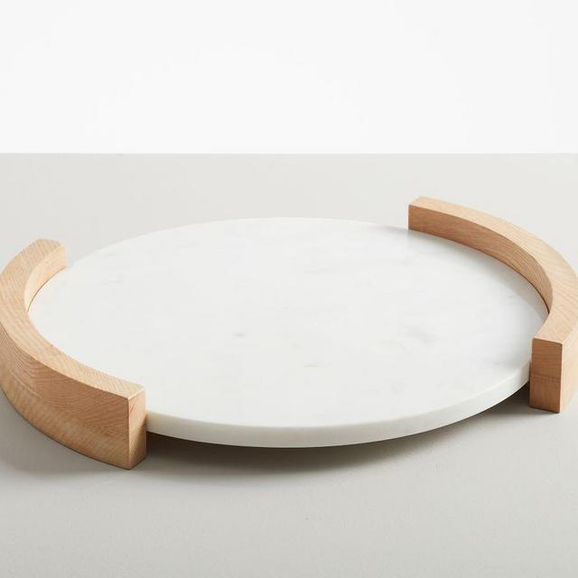 Ash Wood & Marble Serving Platter