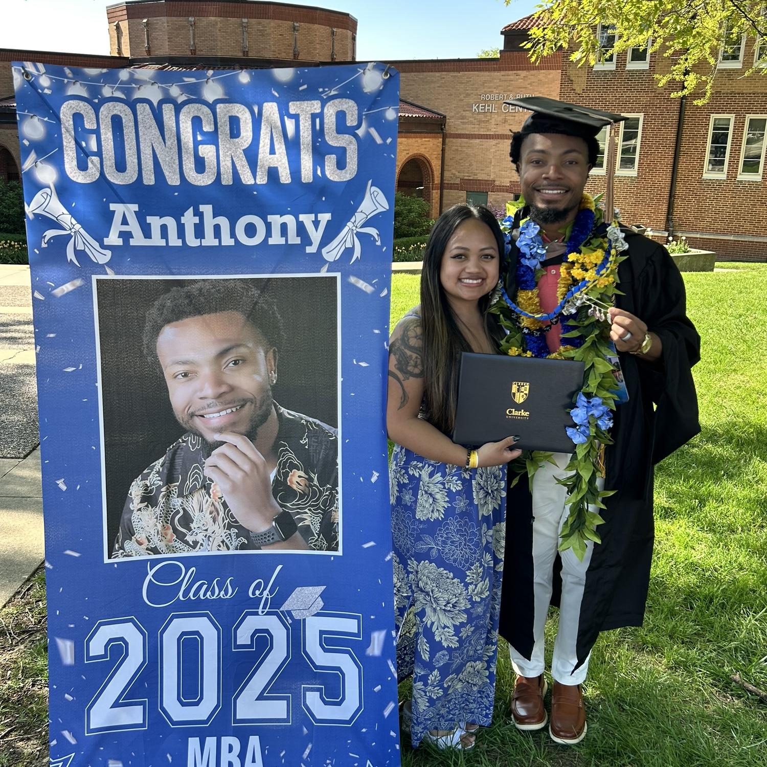 May 2025. AJ graduated from our Alma mater with his Master’s of Business Administration degree! 💙💛