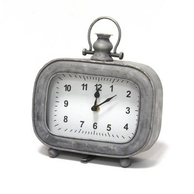 Alexander Table Clock Gray - Stratton Home Decor