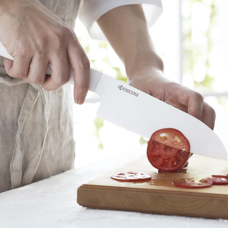 Kyocera, Innovationwhite™ Ceramic Santoku Knife | Zola