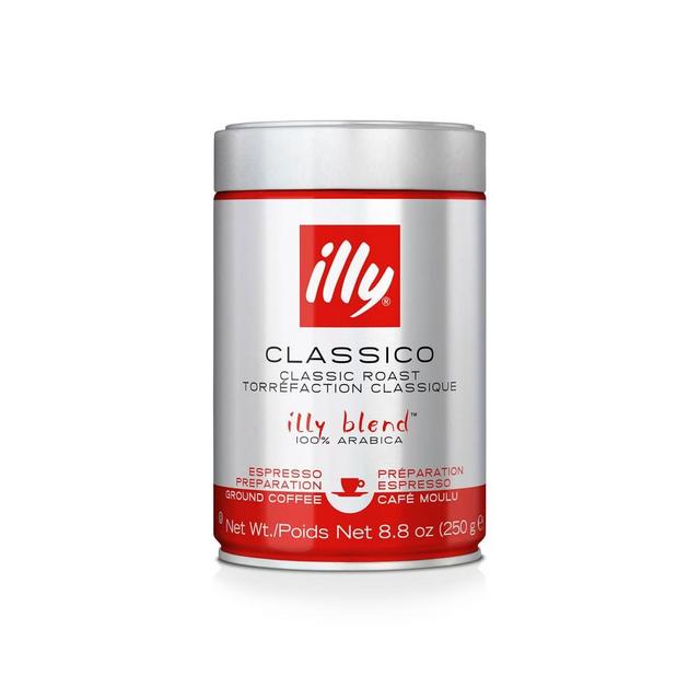 illy Ground Espresso Classico Coffee Medium Roast, Set of 2