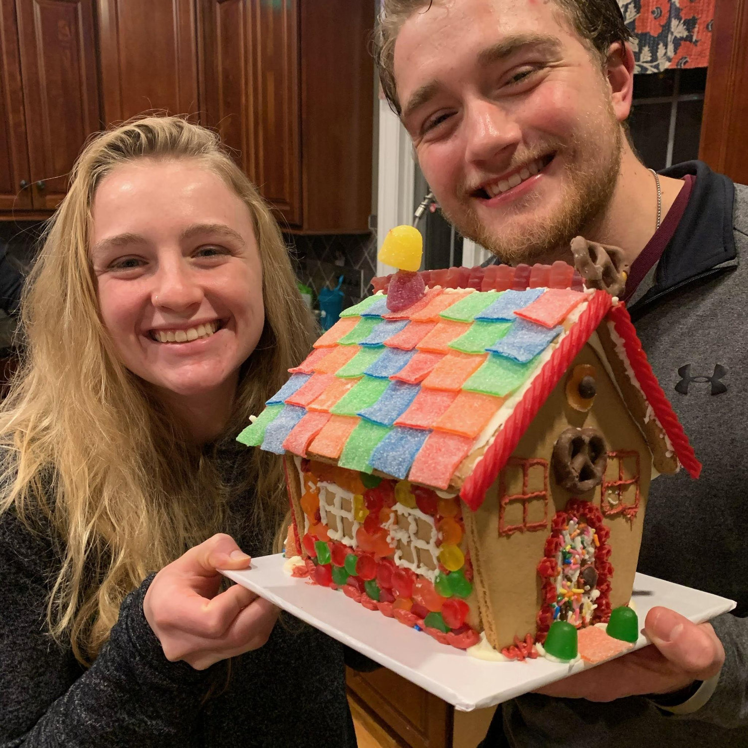 Gingerbread house building, December 2020.