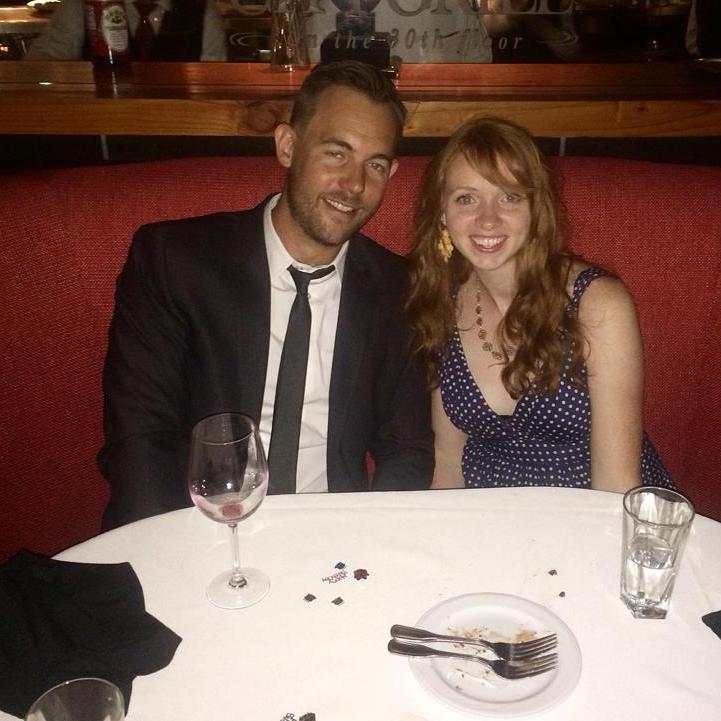 First birthday celebration together. Maggie's birthday at Portland City Grill.
