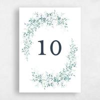 Blue Wedding Table Number - Farnham