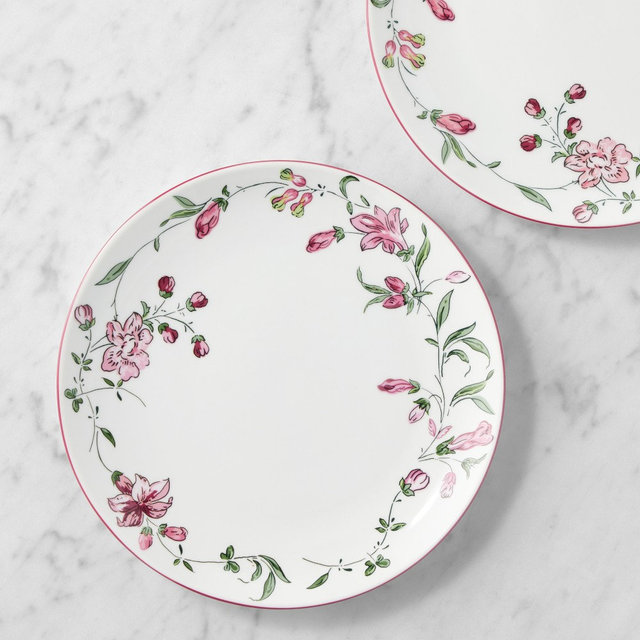 Hill House x Williams Sonoma Climbing Vine Salad Plates, Set of 8, Pink