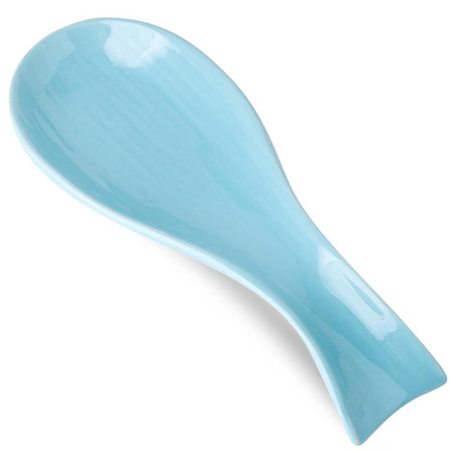 Ceramic Spoon Holder for Stove Top, Large Cooking Spoon Rest for Kitchen Counter, Hasense 8.7 Inch Utensil Rest for Spatula, Ladle and Tong, Microwave Safe, Teal
