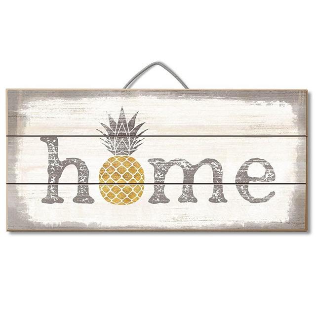 Highland Home Pineapple Slatted Pallet Wood Sign Made in The USA