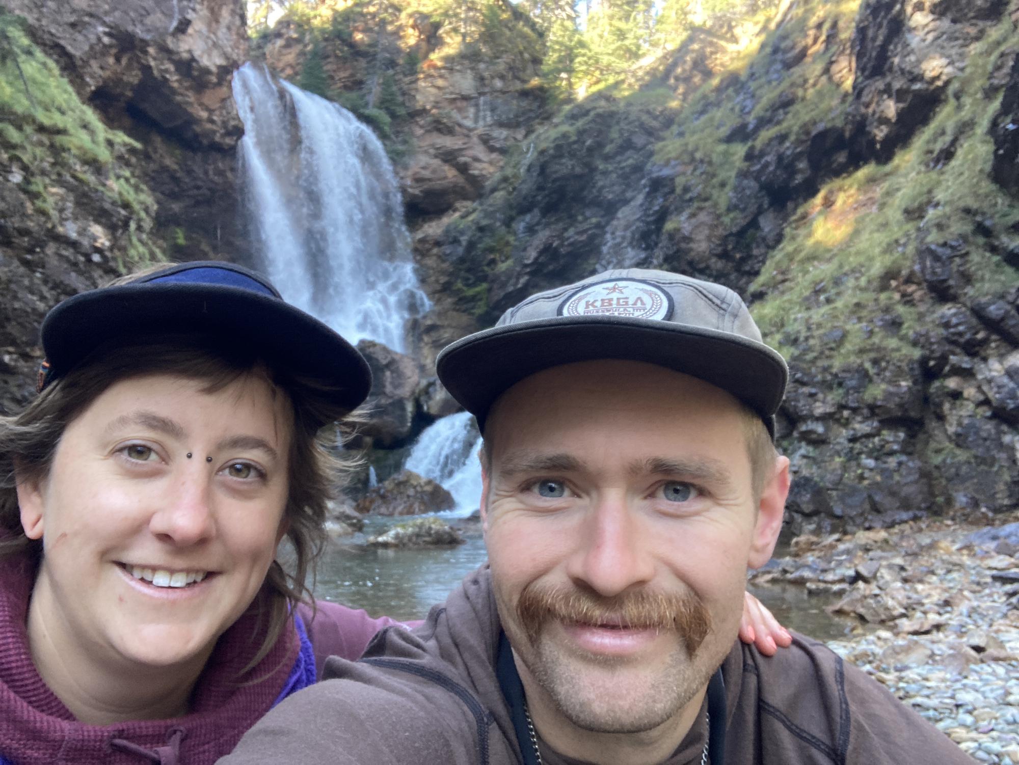 Kayte and Conrad visiting Glacier National Park in 2022