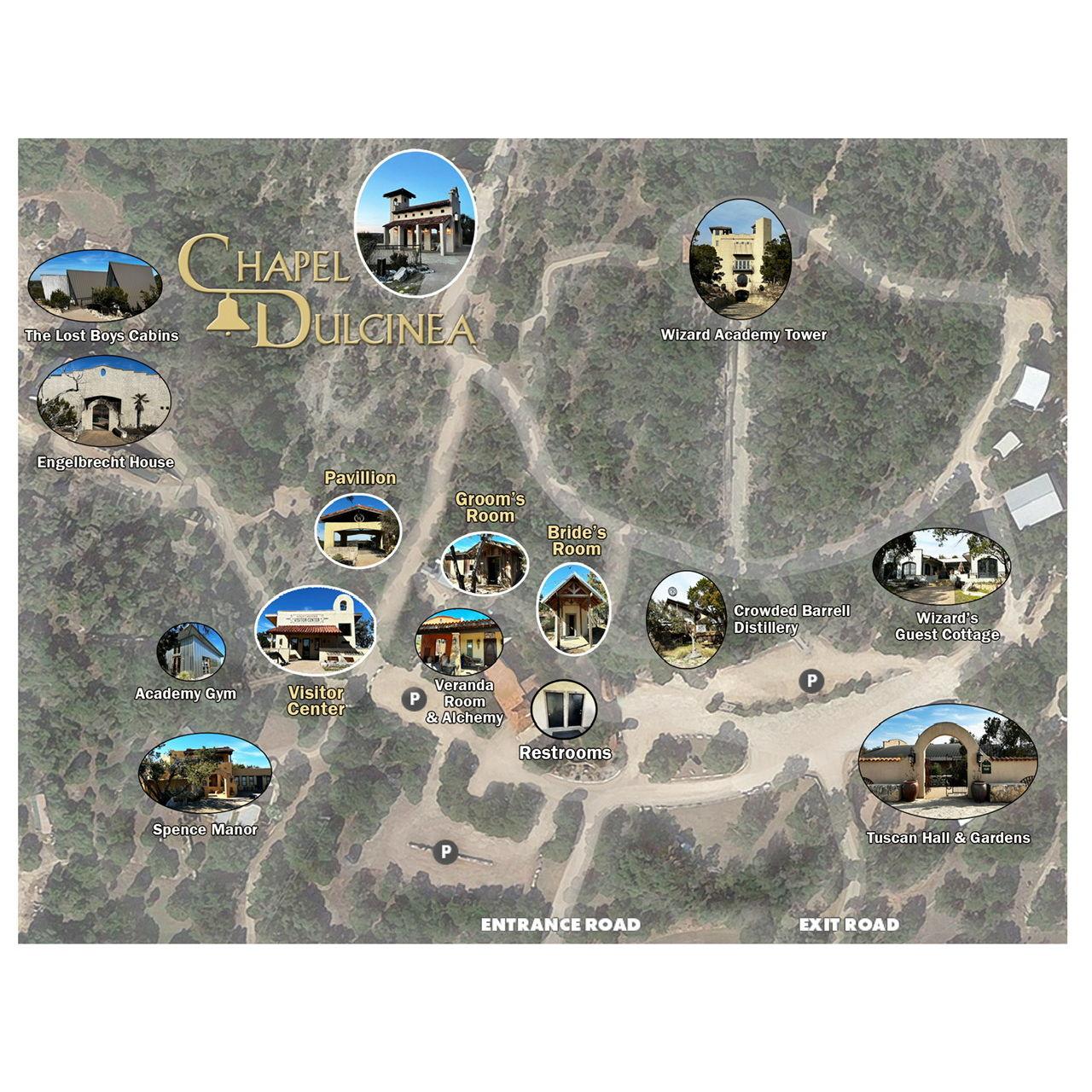 Map of Wedding Venue (Chapel Dulcinea)