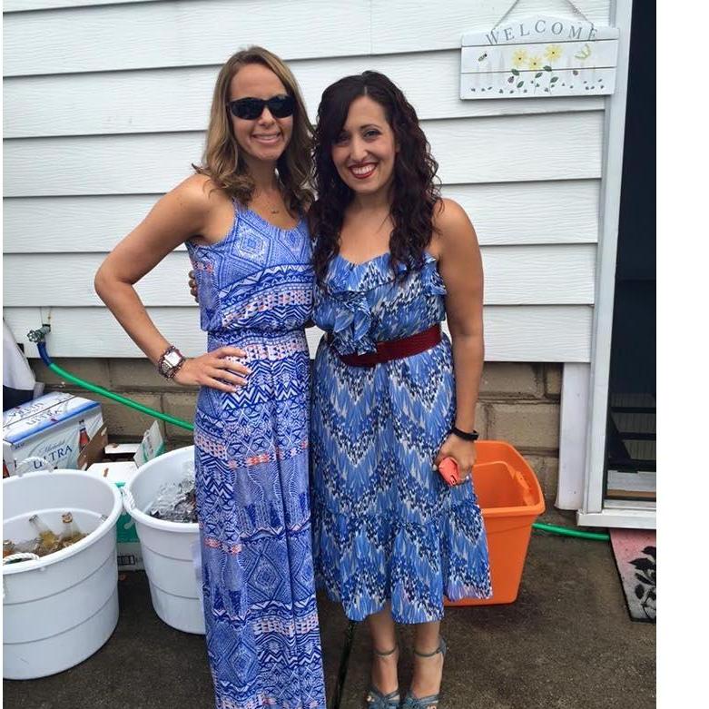 Sandi and I at Marie's wedding.  Friends since kindergarten!