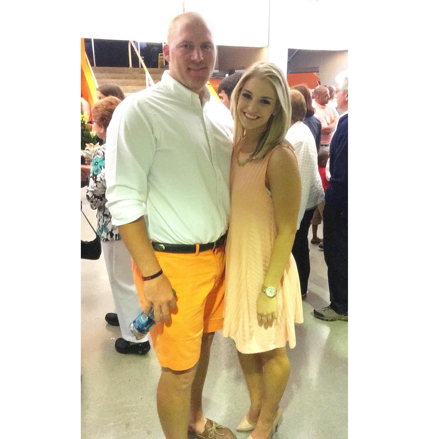 Decked out in orange for David's sister Jordan's graduation from UT!