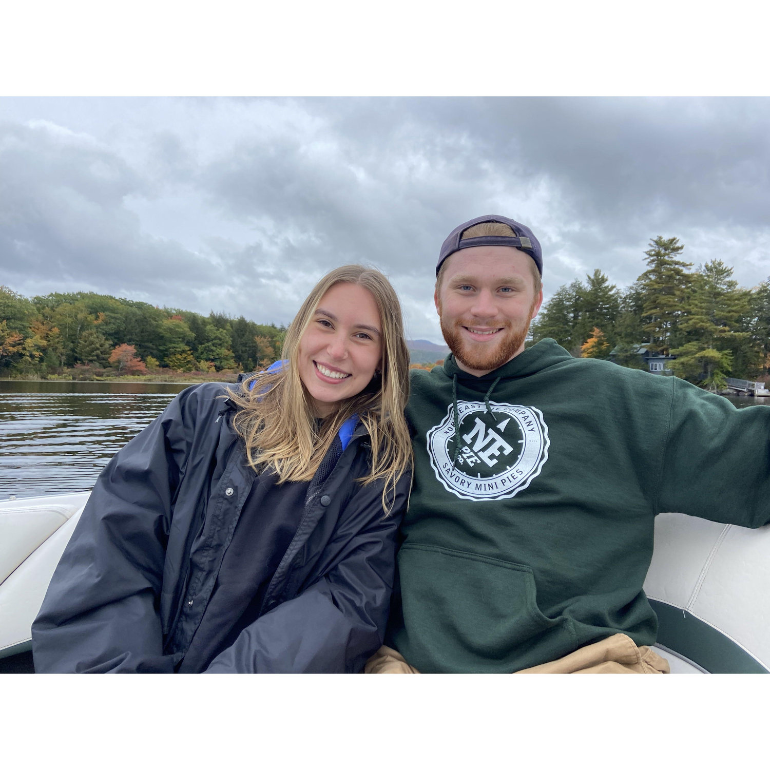Out on the boat, Lake Winnipesaukee.