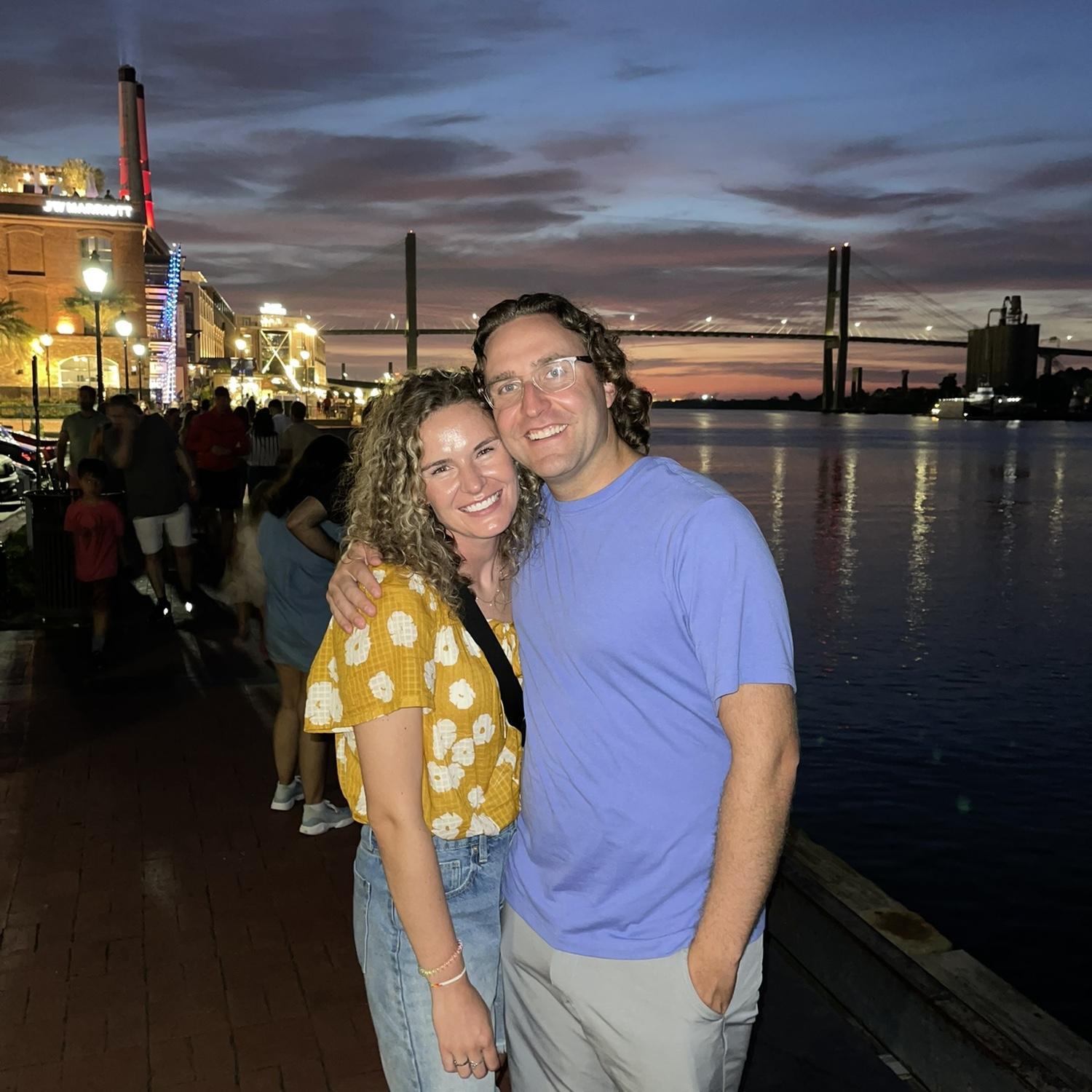 Renée's first visit to see Zack just a few weeks after he moved to Augusta, GA. Made things official!