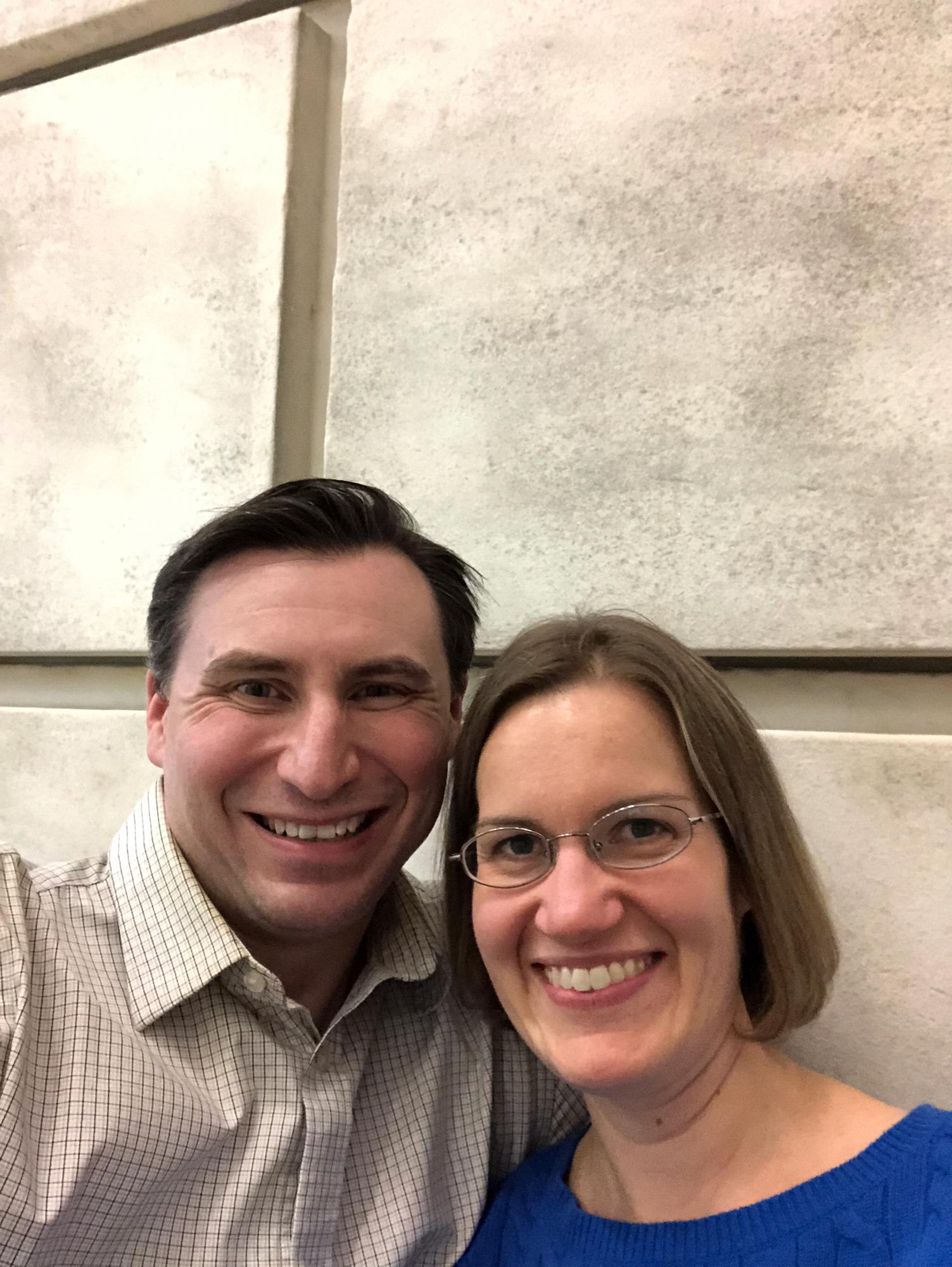 Our very first photo, a selfie at the Detroit Institute of Arts!