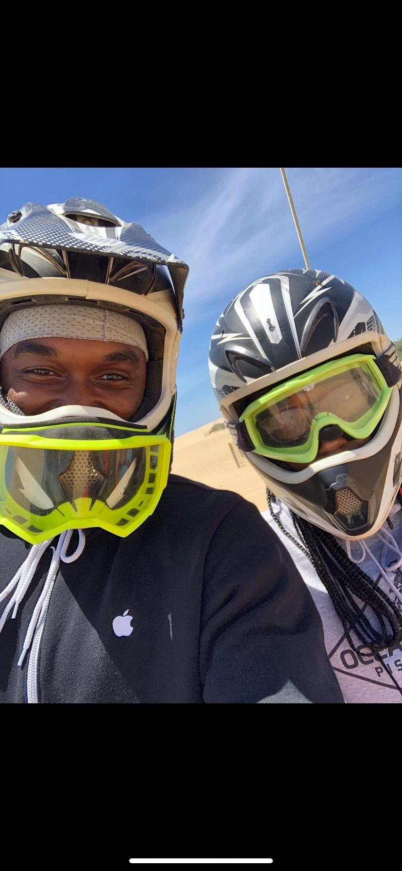 You can't see the tears underneath the helmet, but I cried so much this day from fear of ATVs but Jordan was like a kid in a candy store!!!!
Good Times