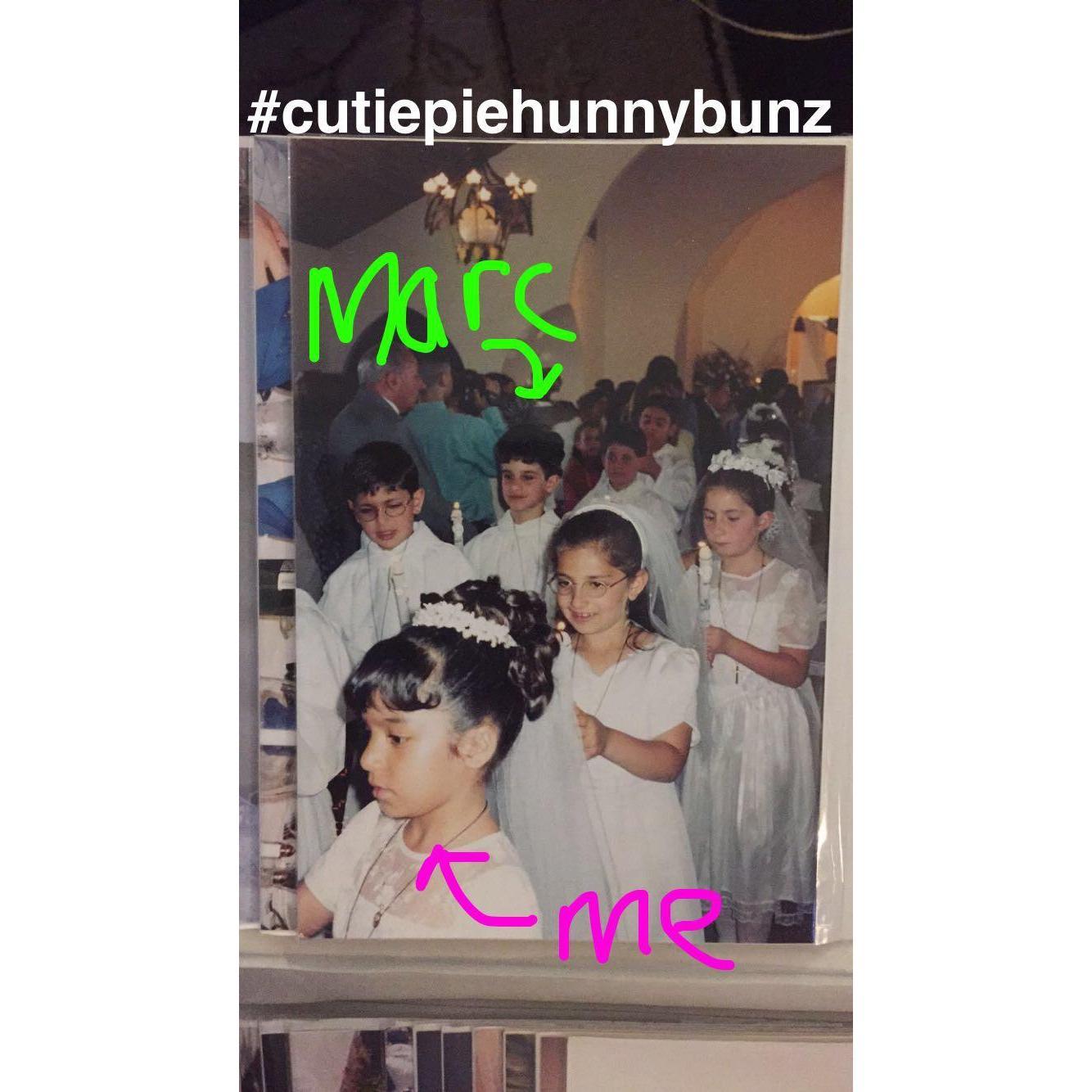 Marc & Stephanie's First Communion: Marc & Stephanie don't remember each other from class, and they were surprised to stumble upon this photo of them "together" when looking through old photo albums!