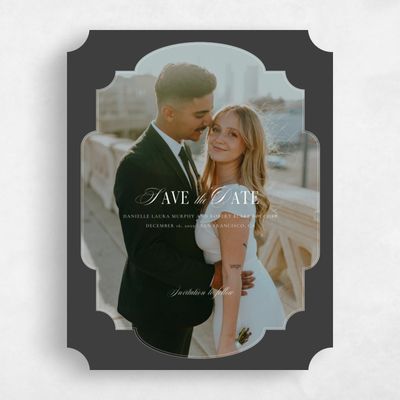 Black Ticket Wedding Save the Date - Marisol Photo