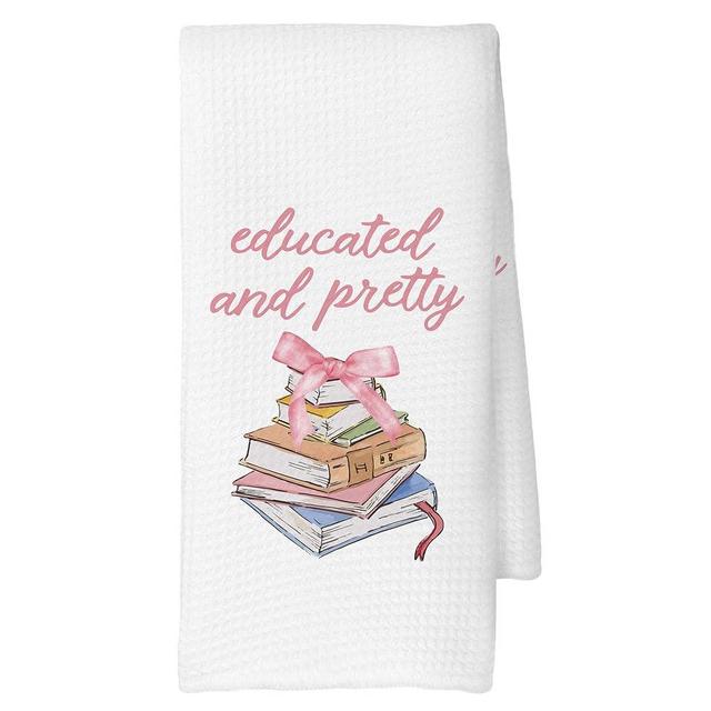 CUANFDDSF Coquette Trendy Pink Book Bow Kitchen Towels, Book Lover Pastel Girly Reading Room Bow Bookish Decor Decoration Tea Towels Hand Towels 16x24 Inch for College Dorm Classroom Apartment Decor