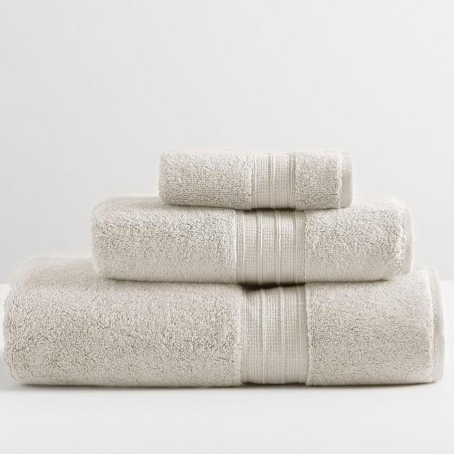 Heathered Oatmeal Hydrocotton Organic Bath/Hand/Washcloth, Set of 3