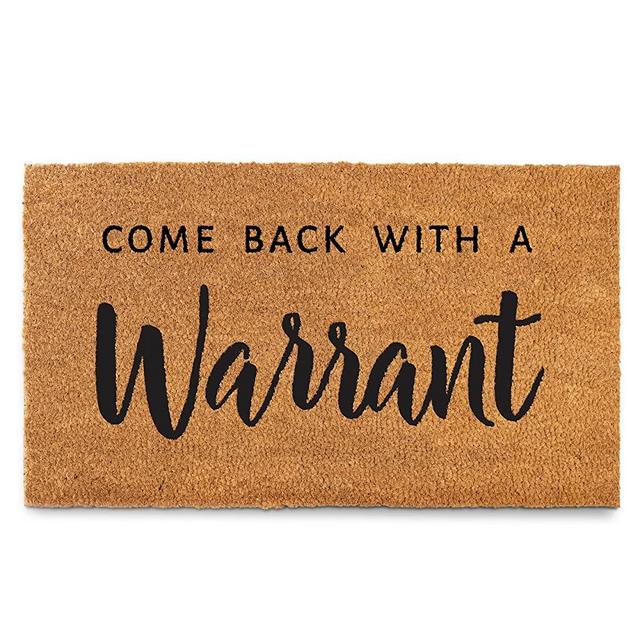 Come Back with A Warrant Doormat 30x17 Inch, Warrant Welcome Mat, Cute Doormat, Warrant Door Mat, Come Back with a Warrant Outdoor Doormat, Mats Front Door Warrant Front Door Mat Entry Door Mats