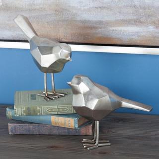 Modern Bird Sculpture, Set of 2