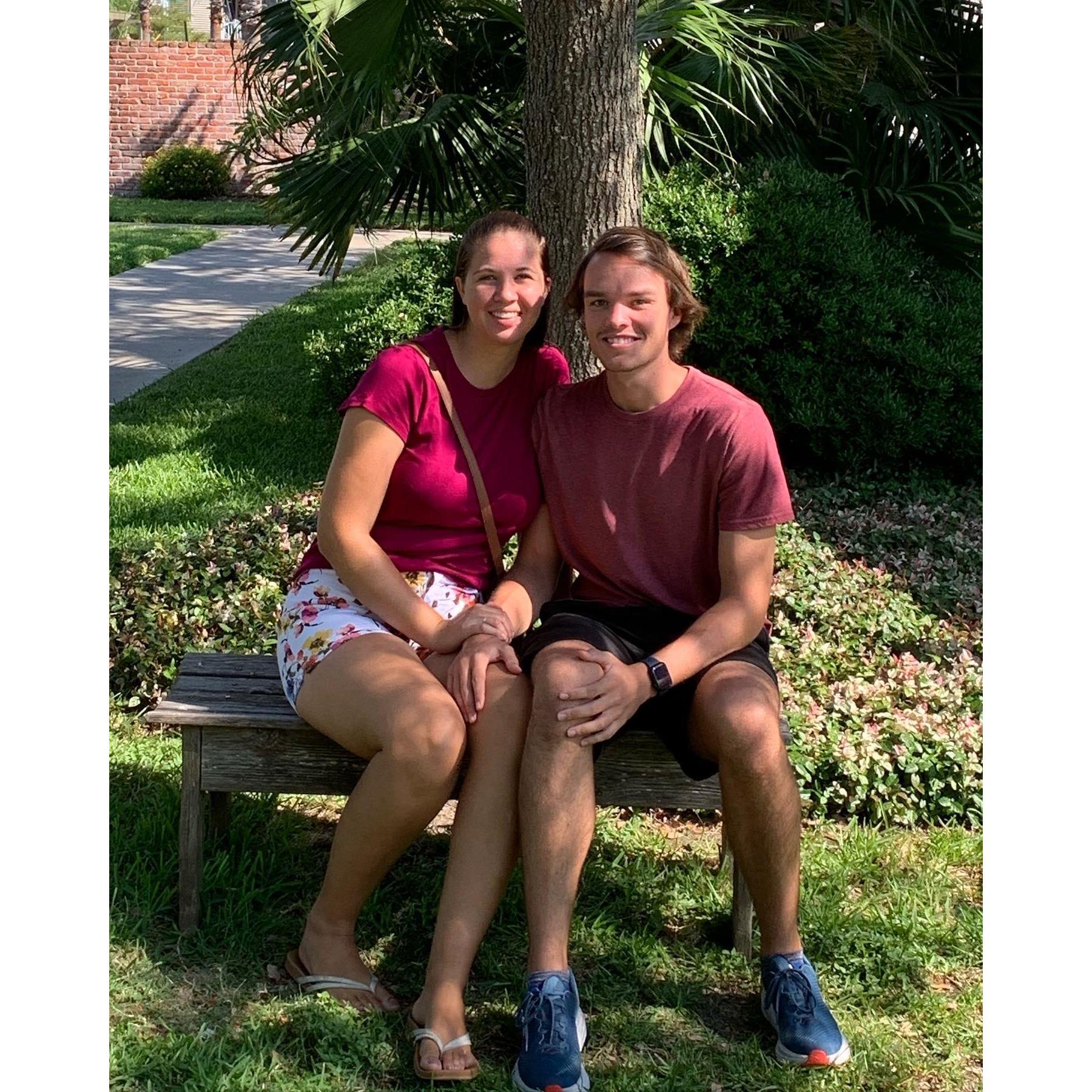 One of our first days in Galveston!