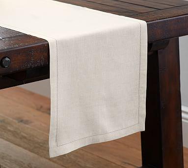 Linen Hemstitch Table Runner