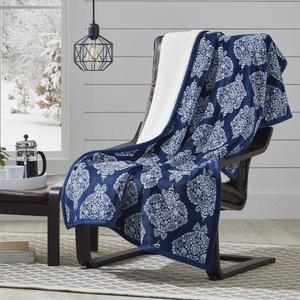 Velvet Plush Reverse to Sherpa Throw Blanket