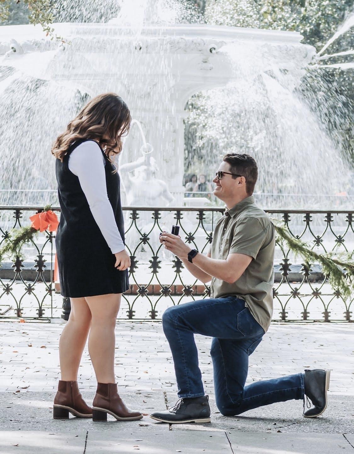 Chris proposing on December 11th, 2021 in Savannah, GA