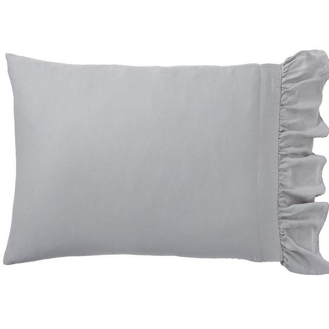 Gray TENCEL™ Ruffle Sham, Standard