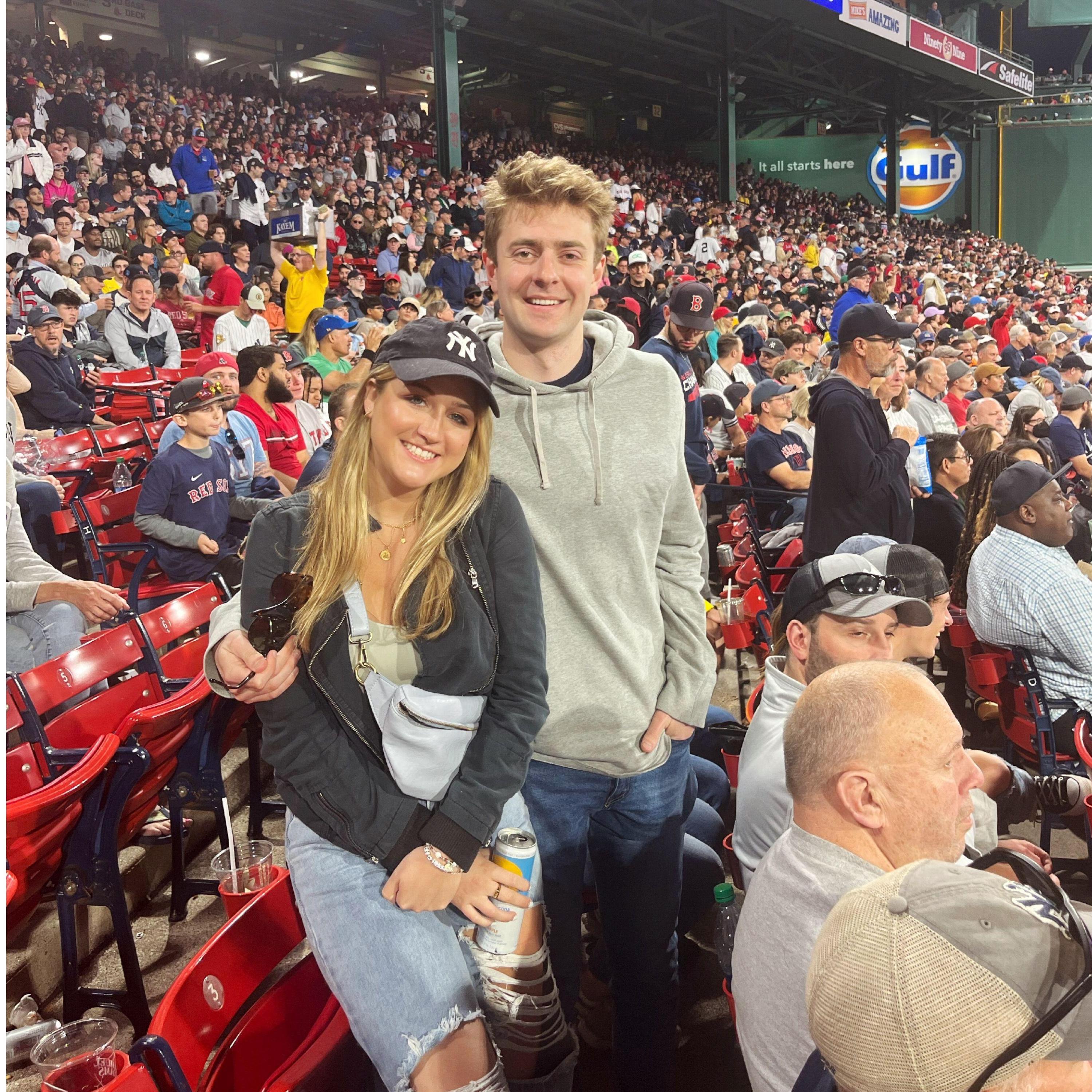 Somehow always ending up at Fenway in a Yanks hat!