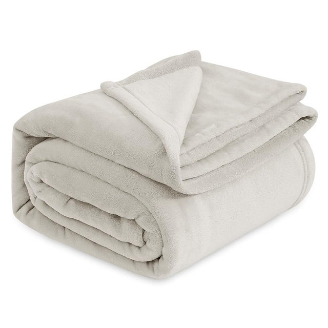 Bedsure GentleSoft Fleece Bed Blankets Full Size Linen - Soft Lightweight Plush Fuzzy Cozy Luxury Blanket Microfiber, 84x90 inches