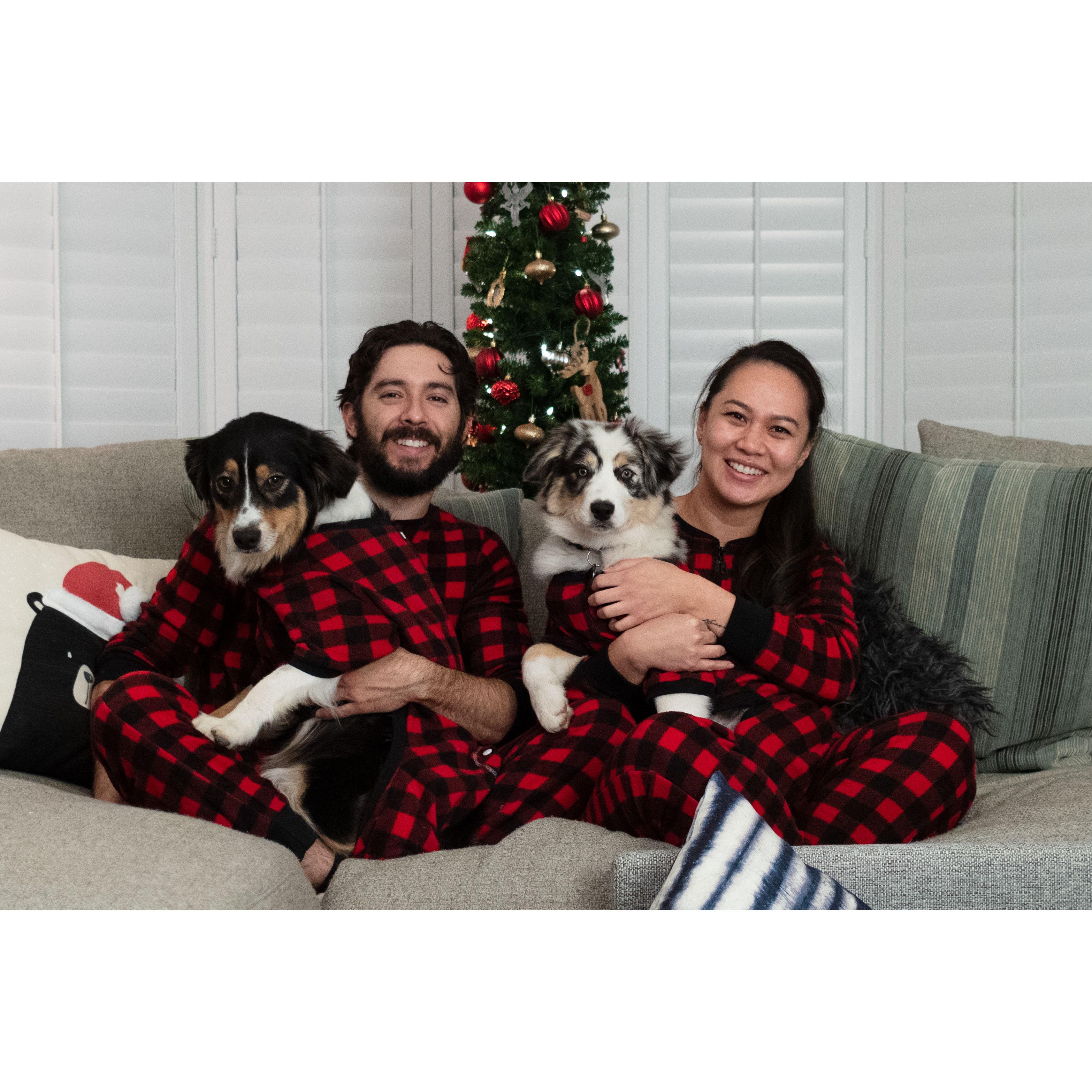 Our first Christmas photo with Maui.