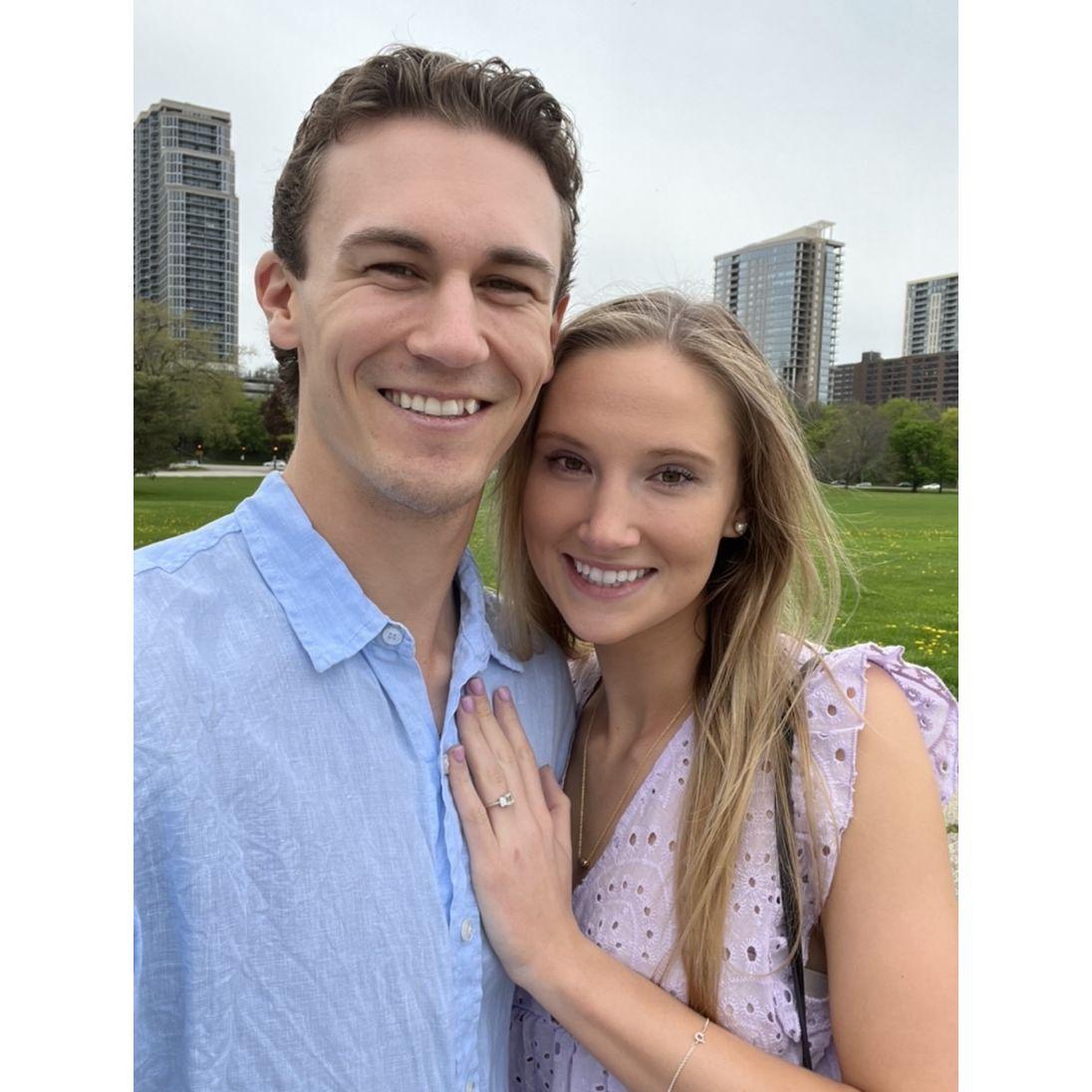 We got engaged right before taking this photo!