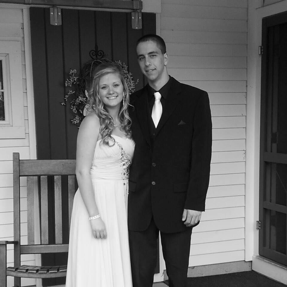 Our senior prom, we were less nervous!