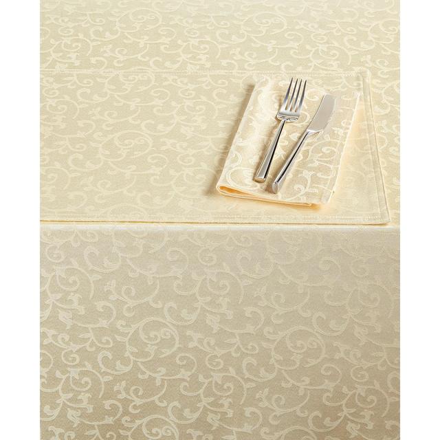 Lenox Opal Innocence Oblong 60" x 120" Ivory Tablecloth
