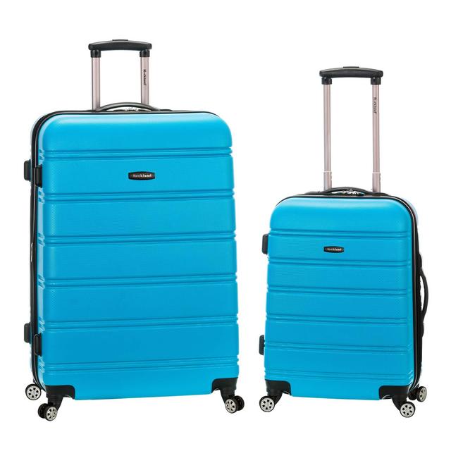 Rockland Melbourne Hardside Expandable Spinner Wheel Luggage, Turquoise, 2-Piece Set (20/28)