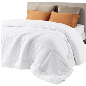 Comforter Duvet Insert - Quilted Comforters Queen Size, All Season Duvet, GentleSoft Down Alternative Bedding Blanket, with 8 Tabs, Gifts for Women/Men, White, Queen 88 x 88 Inches