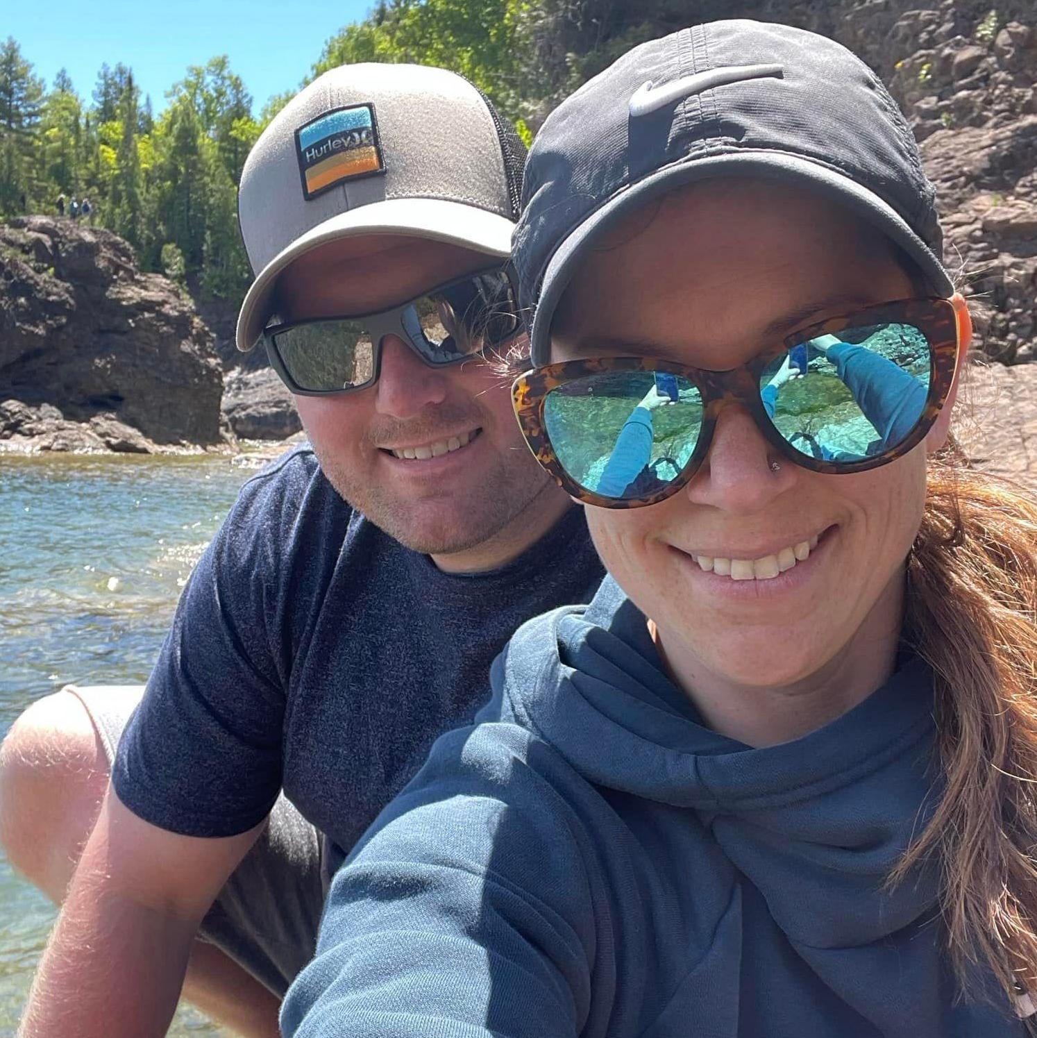 Marquette is one of our favorite places to visit. Here is us at 'our spot' at Presque Isle!