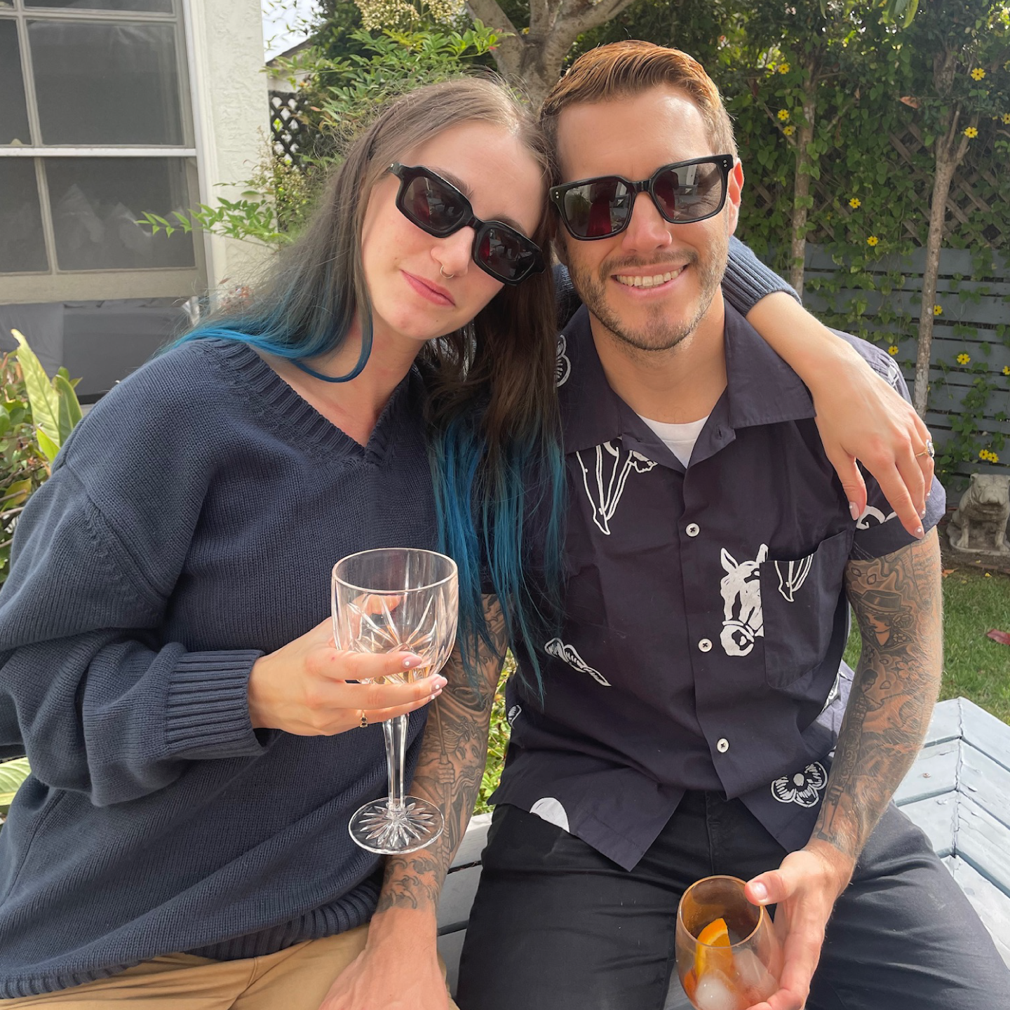 Just hanging in Flea & Jackie's backyard